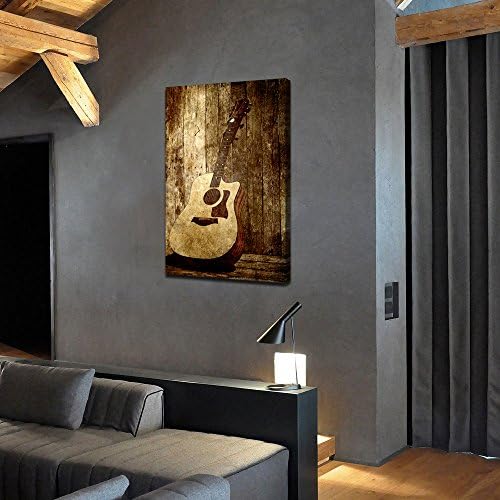 sechars - Акустична Китара Артистична Декорация върху Платно Музикално Артистична снимка, на Отпечатаното върху