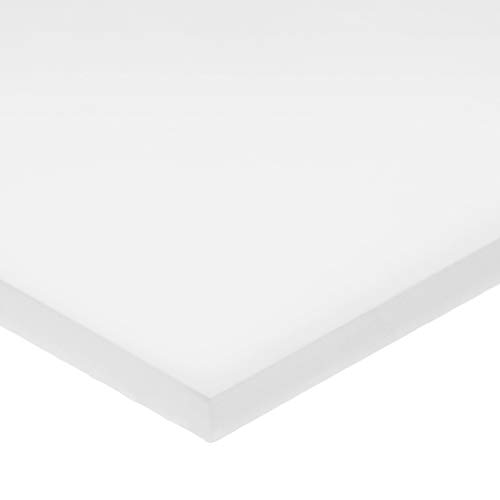 Бял Пластмасов прът от полиетилен UHMW с дебелина 1-1 / 4 инча, ширина 1-1 / 4 инча, дължина 12 инча