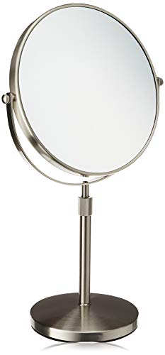 Двустранно Десктоп огледало за грим Jerdon - Огледало за грим с 5-кратно увеличение и въртяща се конструкция