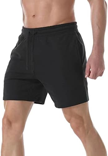Мъжки Спортни къси Панталони Gerlobal с Дълбоки Джобове, 5-Инчови Спортни Памучни Шорти за Бягане за Мъже
