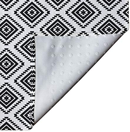 Кърпа за подложка за йога Ambesonne с Геометричен Дизайн, Цифрови графики, вдъхновени от Цивилизацията на Ацтеките,