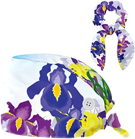 Блуминг Шапка с Изображение на Слънчогледи, Пищната Шапка, Работна Шапка, Един Размер, Многоцветен Ластикът