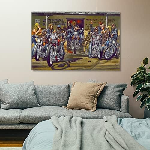 Художествен Плакат на Мотоциклет Плакат на Дейвид Ман, Корица до 10-та годишнина, Ретро Стенен Декор, Платно,