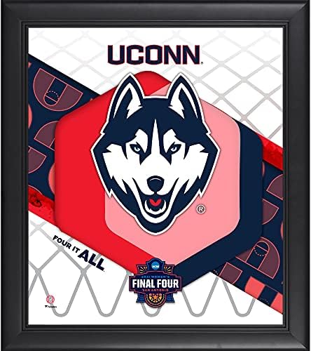 UConn Huskies В рамка 15 x 17 от 2021 NCAA Женски баскетболен турнир March Madness Final Four, С препратка към
