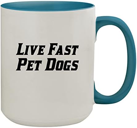 Molandra Products Live Fast Пет Dogs - Кафеена Чаша от Керамика 15 грама с вътрешна повърхност и дръжка, светло