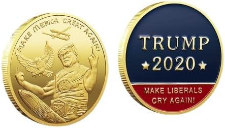Изборите за Президент на САЩ Тръмп 2020 Златна два цвята Възпоменателна Монета Challenge Монети, Монети с Колекционерска