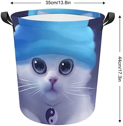 Mirage Star Cat Кошница за дрехи, Сгъваема Висока Кошница за Дрехи с Дръжки Чанта За Съхранение