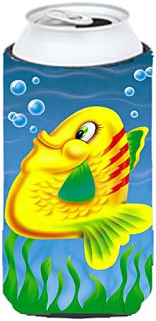 Carolin's Treasures APH0527TBC Yellow Fish Tall Boy Шушу, Калъф за Обнимашек с Охлаждащ ръкав, Може да се Пере