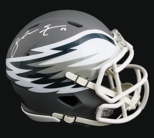 Зак Эртц Подписа мини-Каска Philadelphia Eagles Speed AMP NFL Mini - Мини-Каски NFL с автограф