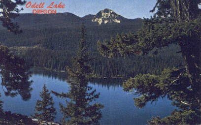 Пощенска картичка с изглед към планината Lakeview, щата Орегон