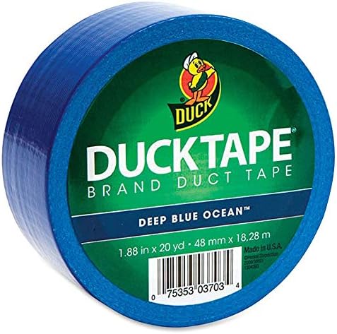 Цветното тиксо Duck Tape, 1,88 инча х 20 ярда, Синя