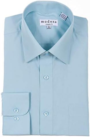 Моденская Мъжки Однотонная риза Конвенционални и съвременни (Приталенного), намаляване с дълъг ръкав - Цветове