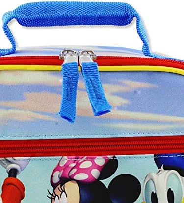 Disney Mickey Mouse За момчета И Момичета, Меко Утепленная Училищната кутия за обяд за деца (Един размер, червен,