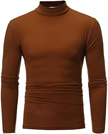 Realdo Мъжка Мода Термальность Оформление Поло Тениски с Дълъг Ръкав Ежедневното Slim Fit Участък от Основния