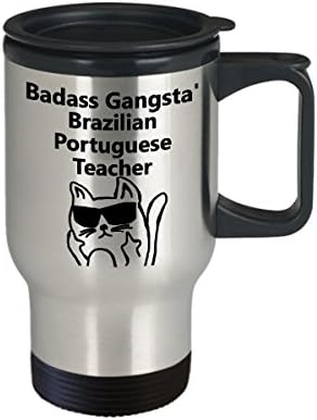 Готина Гангстер-бразильско-португалската Кафе Пътна Чаша За Учители Португалски език