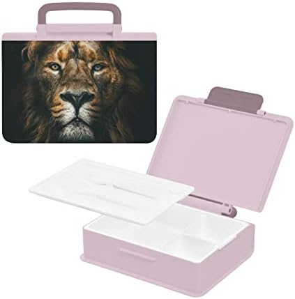 Кутия за обяд ALAZA Lion Bento, Херметични Контейнери за обяд, които не съдържат BPA, с вилица и лъжица, 1 бр.