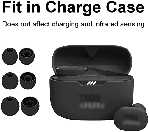 [12 чифта] Накрайници за уши, съвместими със слушалки-втулки Sony JBL, силикон, мек, удобен, с отвор за съединител
