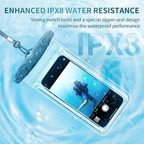 Универсален водоустойчив калъф за телефони, 4 комплект непромокаеми калъфи за телефон IPX8, съвместими с iPhone