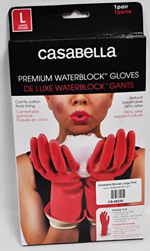 Ръкавици премиум-клас Casabella Water Stop Големи Розови