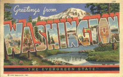 Здравейте от Вашингтон, пощенска Картичка