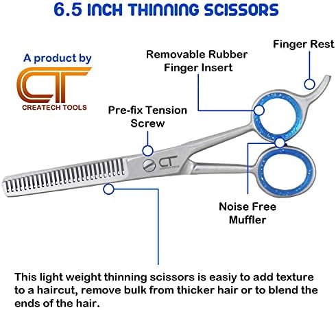 Комплект ножици за подстригване на коса CT Createch Tools CT – Набор от преки и филировочных ножица за подстригване