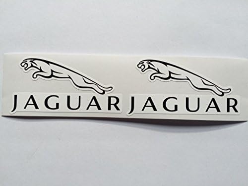 2 Черно-бели стикери Jaguar 2 , Издълбани печат