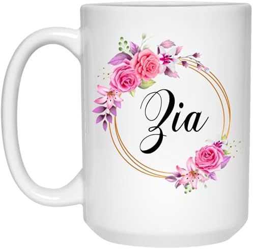 GavinsDesigns Kostadin Flower Новост, Кафеена чаша, подарък за Деня на майката - Розови цветя на Kostadin в