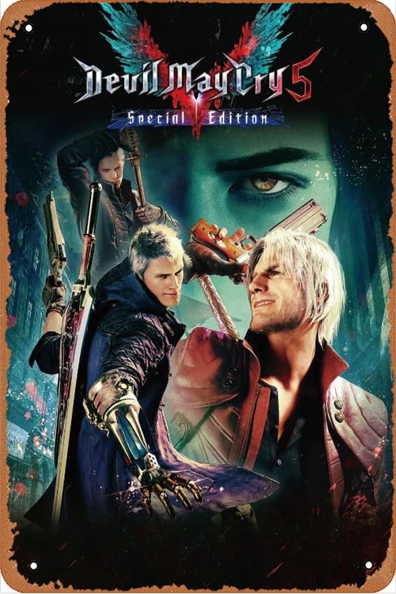 Devil May Cry 2020 Филм Плакат на Филма Ретро Метална Лидице Знак Стенни Домашна Стенни Художествена Метална