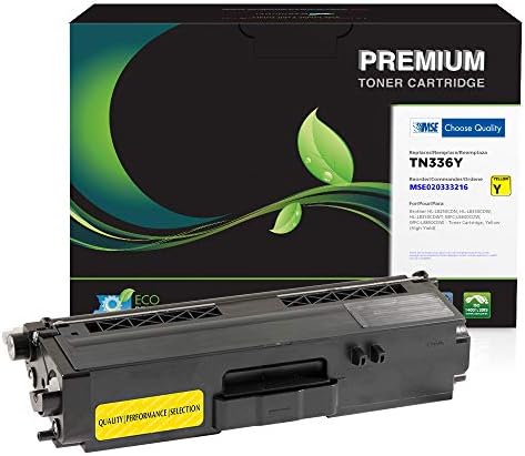Подмяна на съвместима касета с тонер марка MSE за Brother TN336 | Жълт | С най-висока доходност