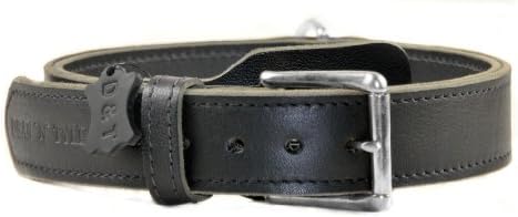 Нашийник за кучета Dean and Tyler Simplicity - Профили от хромирана стомана - Черен - Размер е 40 x 1 3/4 Широчина.