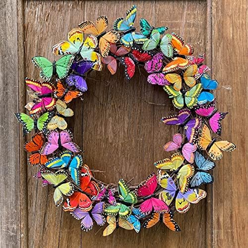 Зима за Входната врата Отвън Не е Коледа Красиви Пеперуди за Пролетния Декор Врати Градина Декоративни Пеперуди,