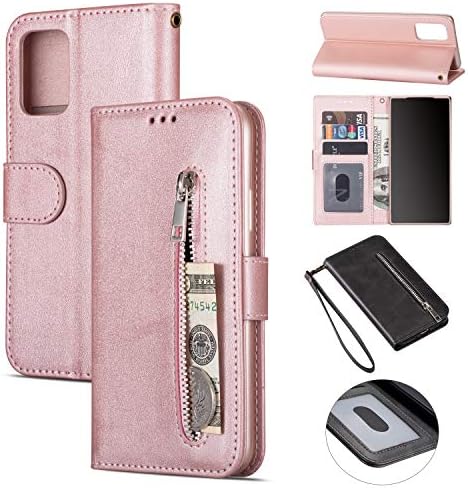 Чанта-портфейл ZTOFERA за Samsung A51 4G, Защитен калъф-броня от искусственнойкожи Премиум-клас, Чанта с джоб