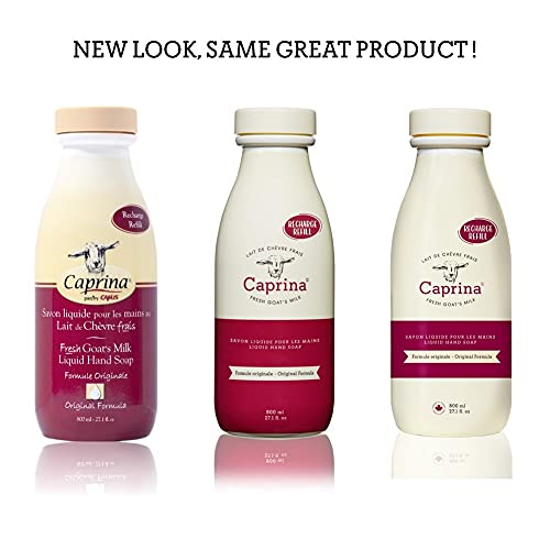 Течен сапун за ръце Caprina by Canus с Прясно Канадски козе мляко, Оригинално, 27,1 течни унции