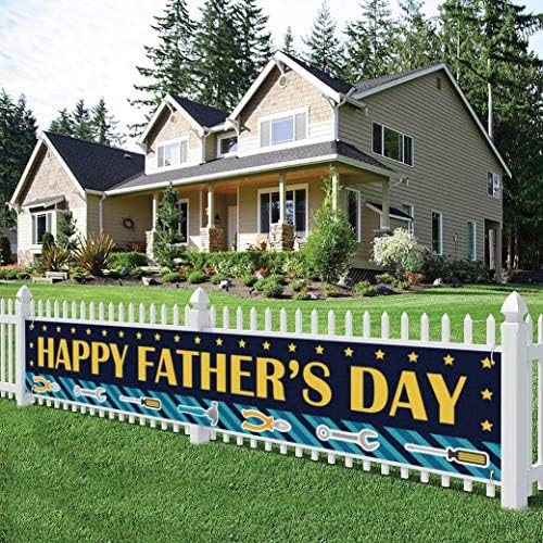 Голям Банер С Ден на бащата, Знак на Тревата в чест на Деня на бащата, Знак на верандата, Украса за парти в
