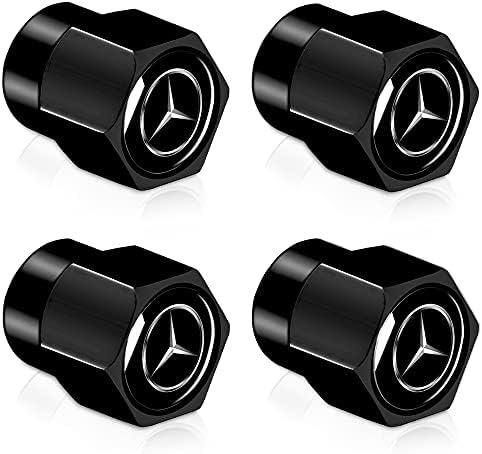 Метални Капачки за състав на вентила гуми са Подходящи за колела, Съвместими с Mercedes Benz A-Class, C-Class,