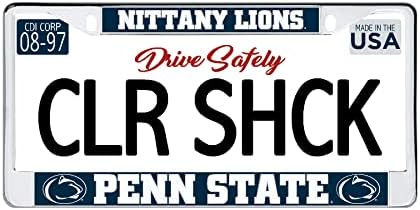 ColorShock Цветен Шок Penn State Nittany Lions Цветна Метална Рамка Регистрационен номер, Синьо