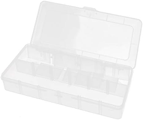 X-DREE Clear Plastic Adjustable 12 Slots Jewelry Electronic Parts Storage Box(Caja de almacenamiento de piezas