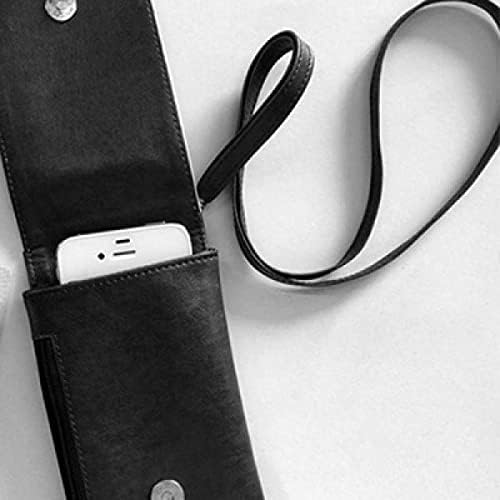 Меден Кръг Порцелан Модел Телефон Портфейла В Чантата Си Виси Мобилен Чанта Черен Джоба