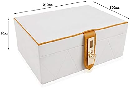 Кутия за съхранение на Бижута Дървена Двупластова Ковчег За Бижута Гривна, Огърлица, Пръстен Кутия За Съхранение