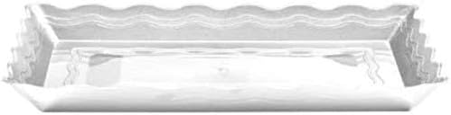 Пластмасов Правоъгълен Сервировочный тава Wave - 9 x 13 | Бяла | 1 бр.