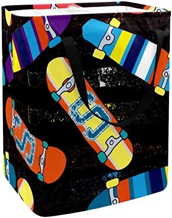 Кошница за дрехи Kapotofu с дръжка, Спортна Сгъваема Голяма Памучен Кошница за Съхранение на Дрехи за Скейтборд