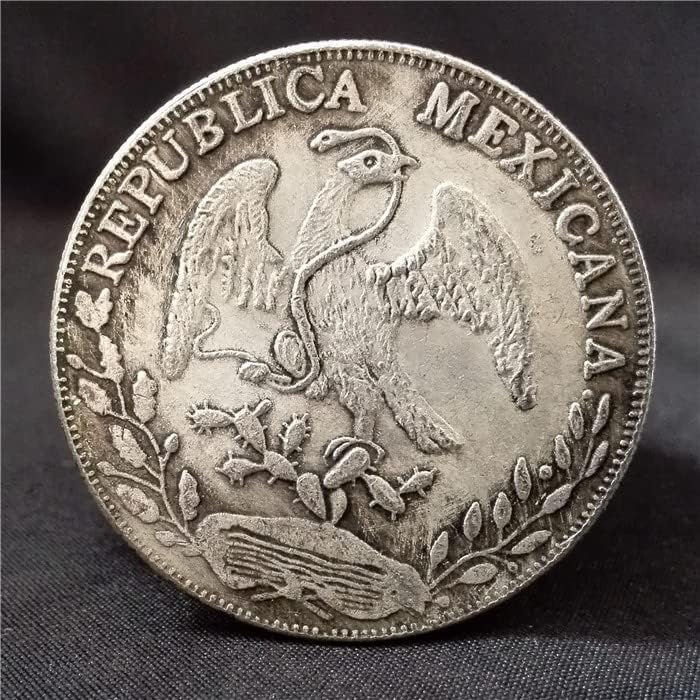 Мексикански Сребърен долар 1882 Сребърни Кръгли дантелени Мастило Сребърен Орел Ян Иньян Мемориал Медал на Колекция