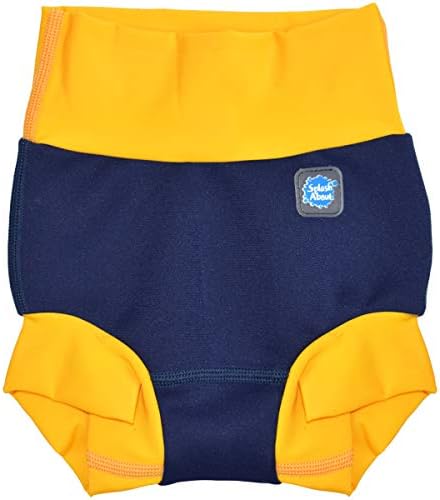 Пръскане За Подгузнике за плуване Happy Nappy, Тъмно синьо и жълто, 3-6 месеца