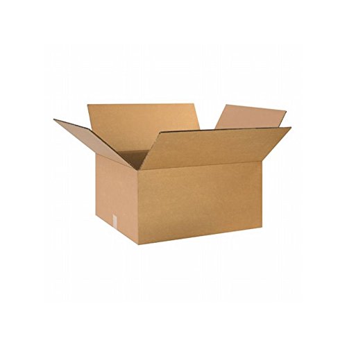 Опаковка кутии Сверхпрочная Двухстенная на Дървесина кутия, 24 x 20 x 12, Крафт пакет по 10