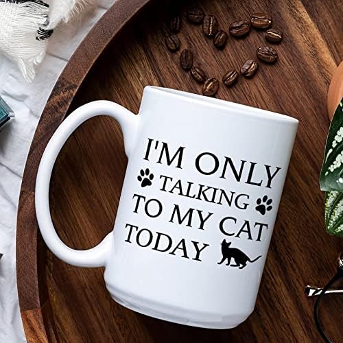Керамични Кафеена Чаша, Днес Аз Говоря Само С Котката Си, Керамични Чаши, Цитати от Живота, Оформление Чаши,