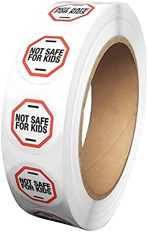 Универсален предупредителен знак на Масачузетс и Мэна Опасно за деца - 1 Кръг - 1000 етикети