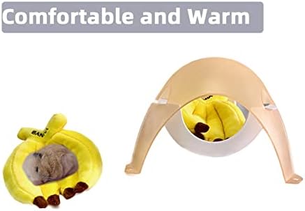 Легло за малки животни Loviannus във формата на банан, Топъл килим за Хамстер, Уютен Подложка за Спане, Аксесоари