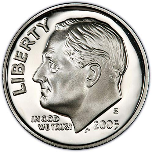 Монетен двор на САЩ 2005 г. с плакированным покритие Roosevelt Dime Choice Без лечение