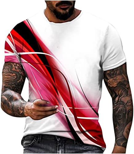 Тениски с къс ръкав за Мъже, 3D Принт, Графика Тениска 2023, Летни Модни Спортни Ризи за Фитнес, Ежедневни Свободни