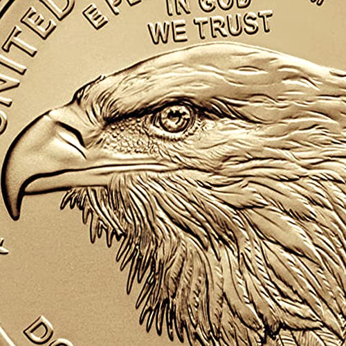 Монета MS-70 на кюлчета с американския златен орел тегло (W) 1 унция 2023 година (Първия ден на издаване - със